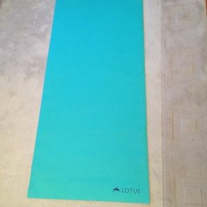 Lotus Thick Yoga Mat Teal Aqua Green